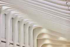 白色肋骨酒吧墙天花板室内现代设计体系结构地铁