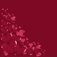 情人节一天问候卡背景假期卡红色的心