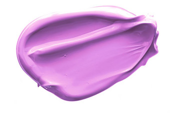 柔和的紫色的美斯沃琪护肤品化妆化妆品产品样本纹理孤立的白色背景化妆涂抹奶油化妆品涂片油漆刷中风