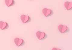 模式心纸减少粉红色的背景纸减少装饰情人节一天