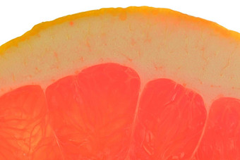 葡萄柚新鲜的有机葡萄柚片白色背景葡萄柚特写镜头片血红色的成熟的葡萄柚纹理红色的多汁的葡萄柚宏图像