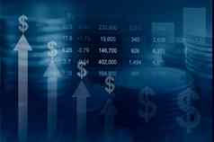 股票市场金融业务经济趋势图数字技术