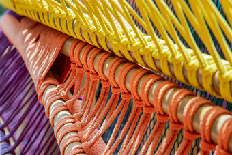 编织色彩斑斓的绳子软灵活的绳子合适的户外美丽的棉花绳子编织有序的的方式