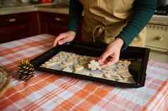家庭主妇斯坦丁厨房表格雕刻模具姜饼面团烘焙表把烤箱