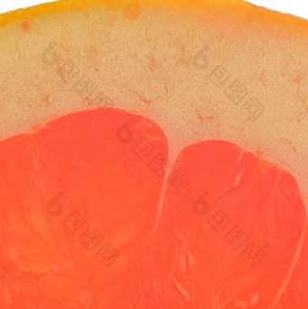 葡萄柚新鲜的有机葡萄柚片白色背景葡萄柚特写镜头片血红色的成熟的葡萄柚纹理红色的多汁的葡萄柚宏图像