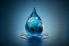 地球形状下降手气候改变会议世界水一天
