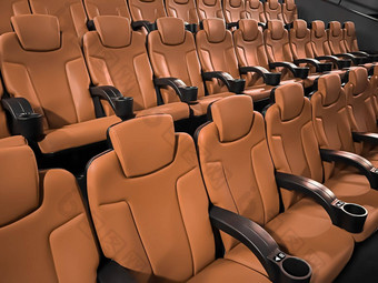电影娱乐空棕色（的）电影剧院座位显示流媒体服务电影行业生产