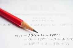铅笔数学公式锻炼测试纸教育学校