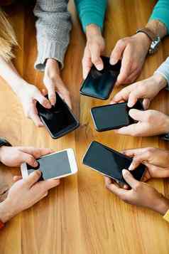 移动电话集团手智能手机沟通textin细胞