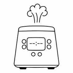 电慢炊具风格涂鸦厨房电器烹饪