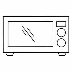 doodle-style微波烤箱首页厨房设备图标