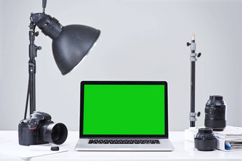 转爱好业务移动PC绿色屏幕包围摄影设备