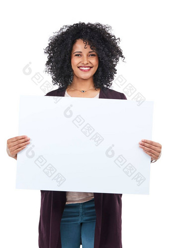 肖像标志黑色的女人模型海报市场营销广告空间孤立的白色背景工作室产品放置品牌女横幅模拟促销活动