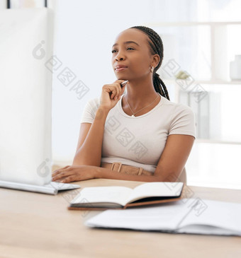 思<strong>考研</strong>究笔记本黑色的女人电脑规划目标学习互联网技术网站员工桌子上办公室的想法创新策略新闻