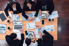业务团队金融数据分析会议报告纸和谐办公室