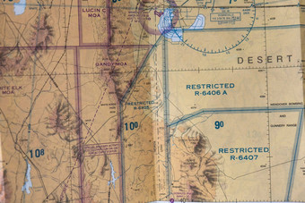关闭细节国防部门限制空域图表飞行导航联邦 航空 局截面地图