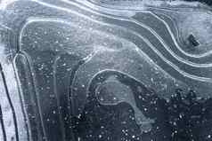 变形冰背景白色雪曲线表面空气灯泡形状鲸鱼照片展示了美错综复杂大自然的设计冬天景观