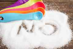 糖甜蜜的粒状糖文本糖尿病预防饮食重量损失好健康