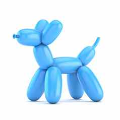 蓝色的气球狗