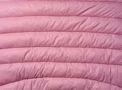 片段粉红色的织物填充缝合织物夹克外套