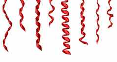 红色的丝带弓庆祝活动装饰