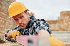 水平测量工具建设工人统一的安全设备工作建筑