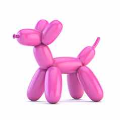 粉红色的气球狗