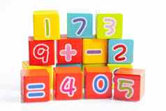 数学数量色彩斑斓的白色背景教育研究数学学习教概念
