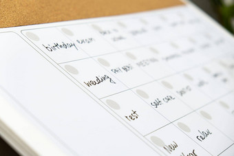 每月规划师填满任命计划月忙月时间表磁董事会天月的地方输入重要的重要的时间表概念业务规划白板规划师磁每月模板