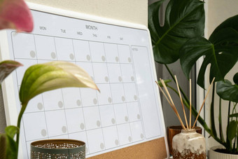 每月规划师空磁董事会天月的地方输入重要的重要的时间表概念业务规划白板规划师磁每月模板