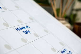 纪念一天日历提醒重要的事件任命每月规划师磁董事会天月的地方输入重要的重要的时间表概念业务规划白板规划师磁每月模板
