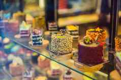 类型蛋糕糕点商店玻璃显示