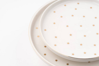陶瓷盘子孤立的白色背景