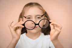 孩子女孩小学学校年龄选择眼镜测定器