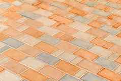 棕色（的）彩色的石头铺平道路板地板上瓷砖城市纹理街模式路背景