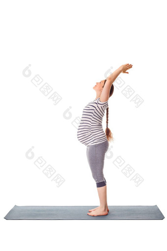 怀孕了女人<strong>瑜伽</strong>体式tadasana山构成