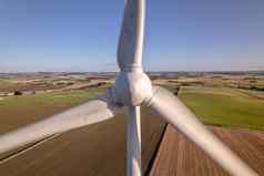 涡轮风农场关闭绿色可再生能源