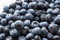 蓝莓新鲜的越桔特写镜头背景