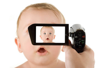 婴儿男孩摄像机