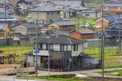 大房子安静的日本小小镇农村