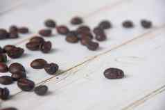 分散咖啡豆子木封面背景可定制的空间文本咖啡的想法