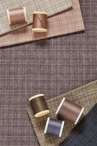 线轴线程网纹棉花织物绗缝应用