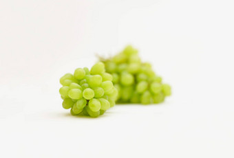 葡萄绿色水果健康的食物工作室艺术创造力营养学家水果健康饮食营养清洁素食主义者葡萄零食孤立的白色背景健康