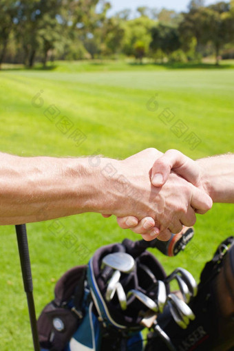 显示体育精神打高尔夫球合作伙伴摇晃手游戏高尔夫球