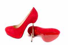 红色的女鞋子