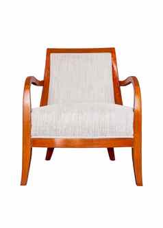 木椅子沙发孤立的白色