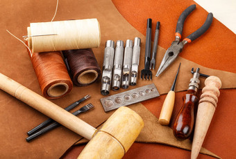 手工制作的皮革工艺工具