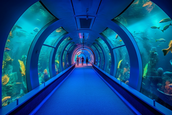 水族馆观光隧道室内动物<strong>海洋世界</strong>
