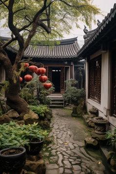 中国古风古镇建筑摄影图31