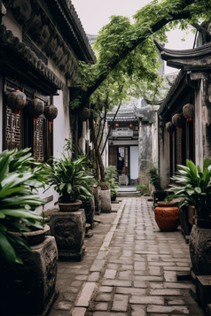 中国古风古镇建筑摄影图37